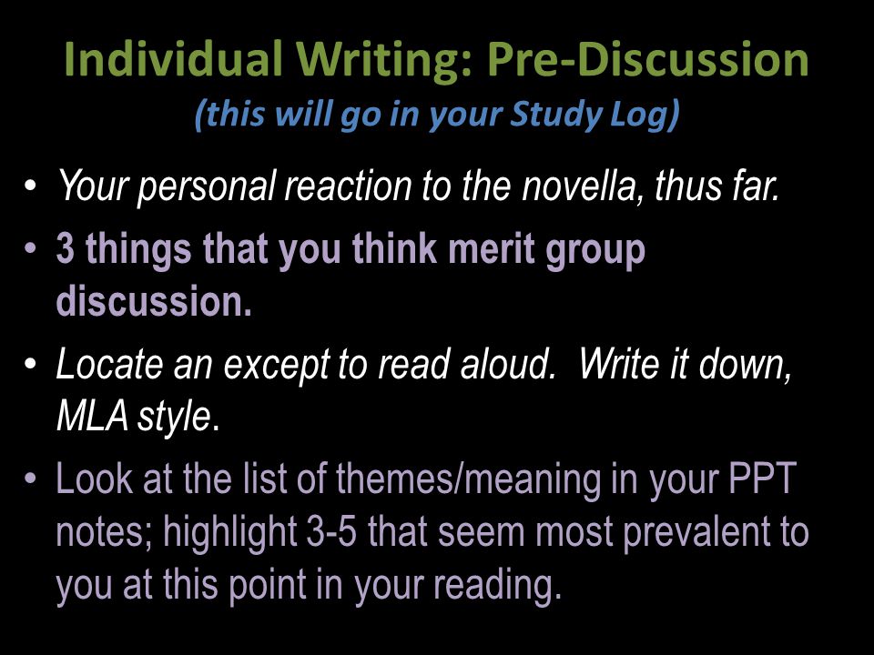 Write about group discussion